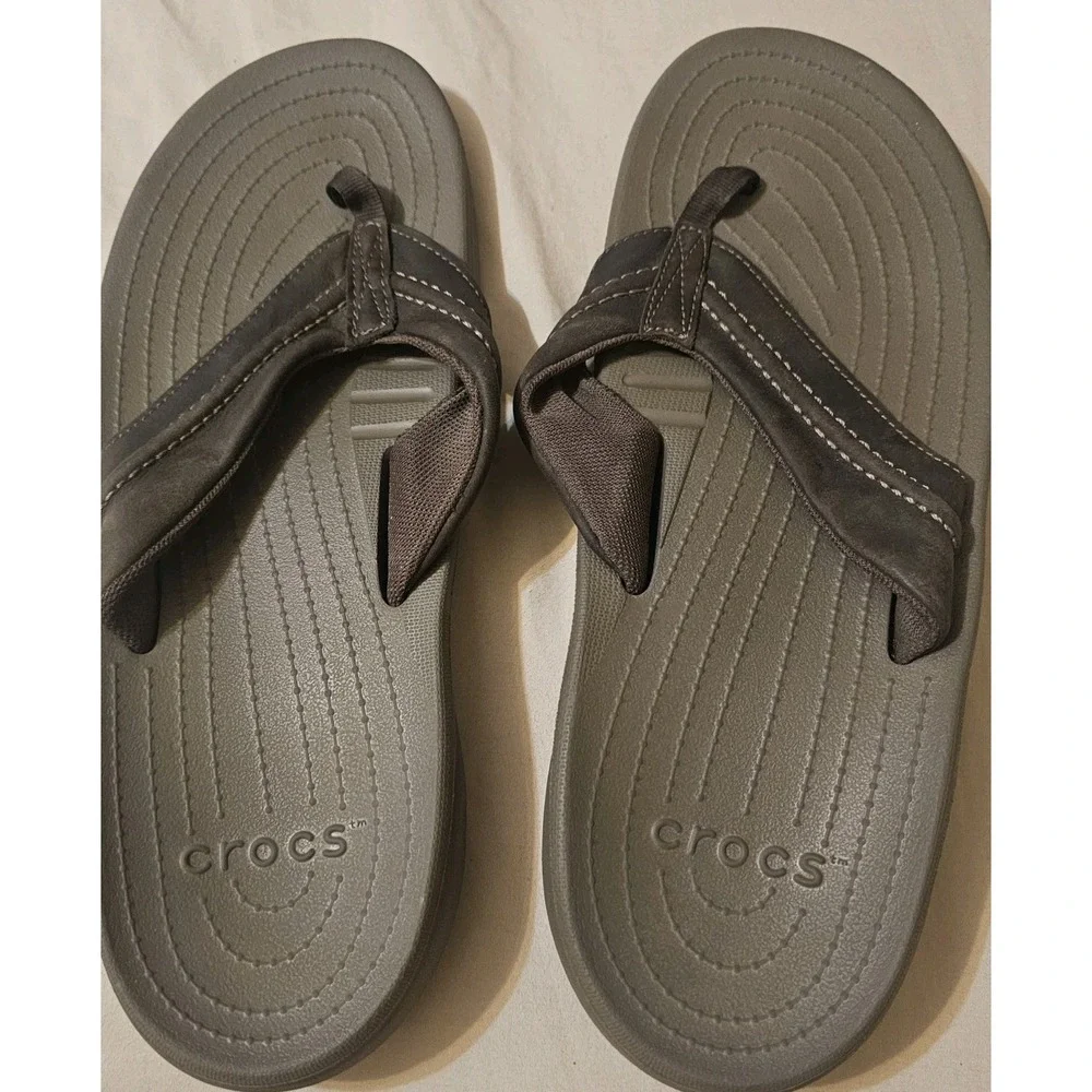 CROCS Men's LiteRide Flip Flop Sandal Tan Brown Size 12